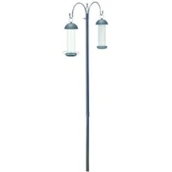 Bûten Blacksteel Voederstation Met 2 Feeders